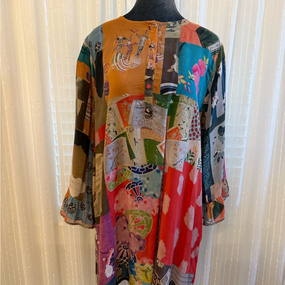 Johnny Was Vera Multicolor Patchwork Tunic